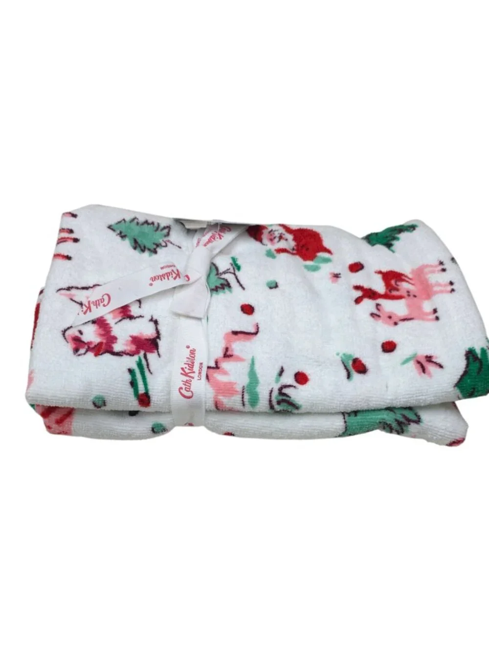 Cath Kidston Ditsy Deer 3 pieces 1 Bath & 2 Hand Towel Set 100% Cotton Christmas